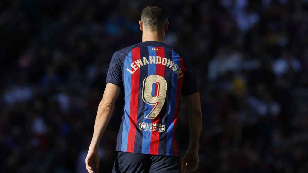 Robert Lewandowski, en un partido del FC Barcelona de La Liga 2022/2023