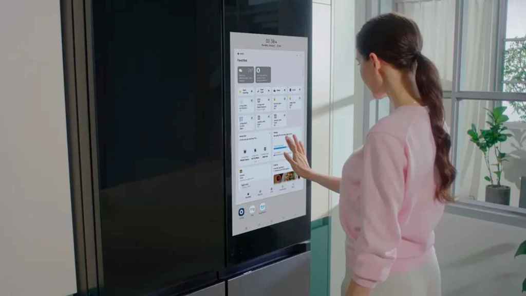 El frigorífico de Samsung con su gran pantalla