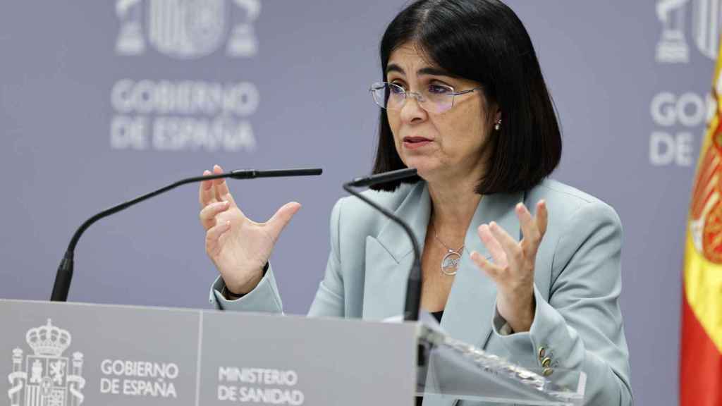 La ministra de Sanidad, Carolina Darias, en una rueda de prensa el pasado 30 de diciembre.