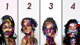 Los cuatro retratos abstractos del test de personalidad.
