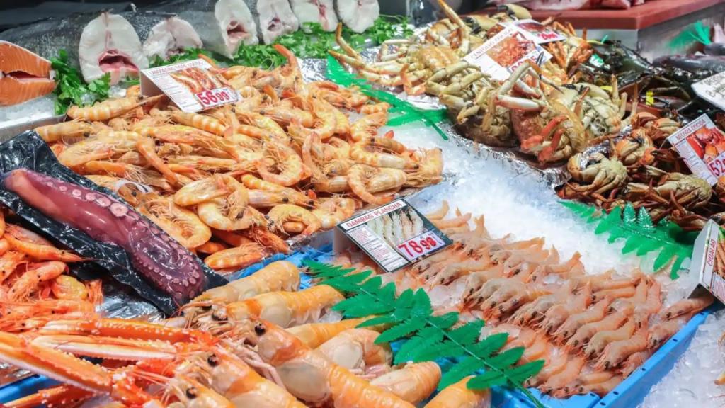Muestrario pescadería.