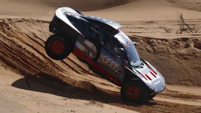 Carlos Sainz, durante la quinta etapa del Rally Dakar 2023