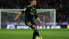 Dani Carvajal durante un partido de Liga con el Real Madrid