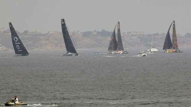 Vista de la regata In Port de la categoría VO65 de la presente edición de la Ocean Race, este domingo en Alicante.