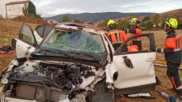 Imagen de un accidente de tráfico en una carretera española.