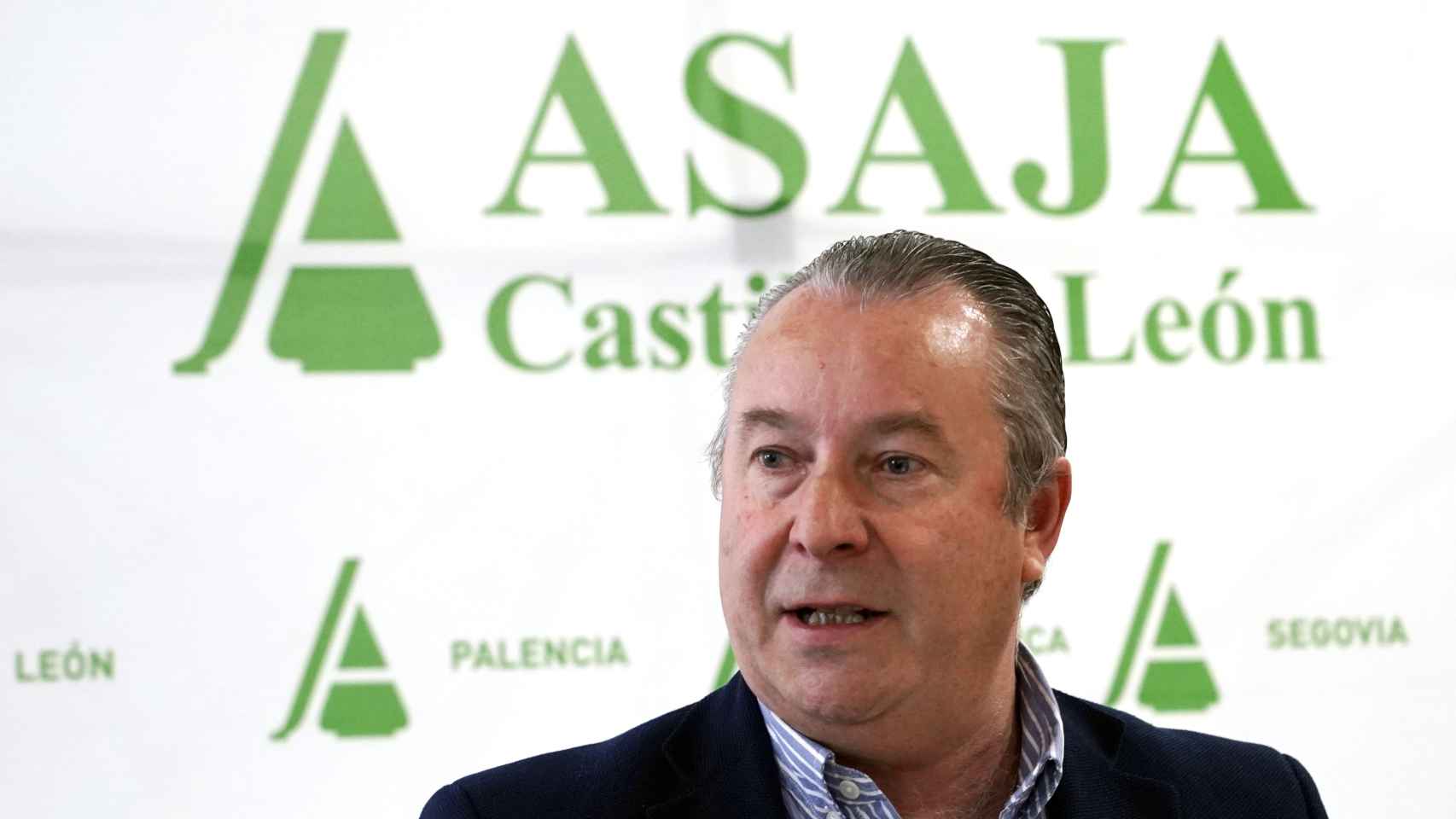 Donaciano Dujo, presidente de Asaja Castilla y León, en una foto del balance agrícola 2022 de esta Opa
