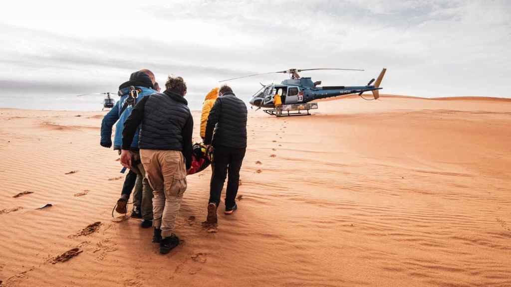 Joan Barreda, evacuado en helicóptero tras sufrir un accidente en el Rally Dakar