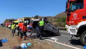 Imagen de archivo de uno de los accidentes de tráfico ocurridos en Málaga en 2022.