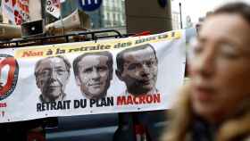 Protestas en Francia contra la reforma de las pensiones del Gobierno de Macron.