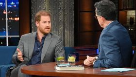 El príncipe Harry en su entrevista en el programa de Stephen Colbert.