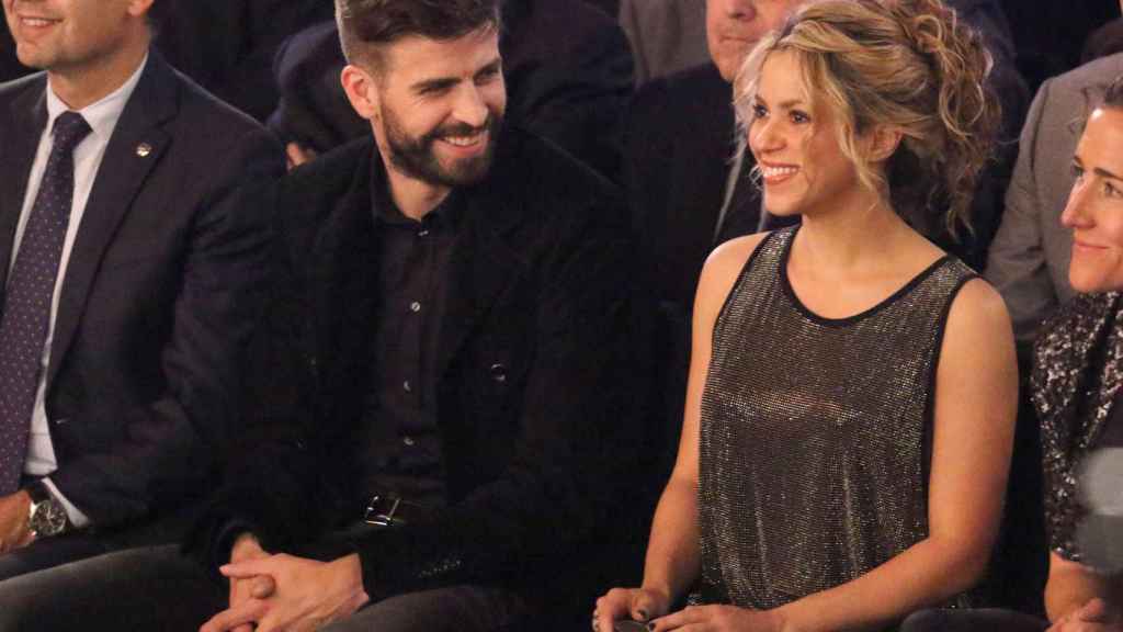 Gerard Pique and Shakira during a representation in Barcelona,