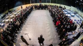 La ministra de Defensa recibe en la Base Aérea de Torrejón a más de 200 militares ucranianos que se adiestrarán en España. Fotos: Ministerio de Defensa