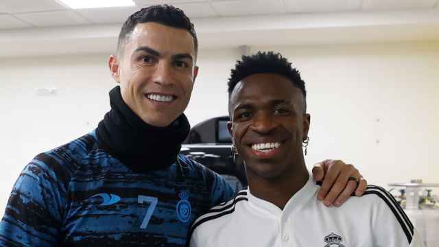 Cristiano Ronaldo y Vinicius, en Riad (Arabia Saudí)