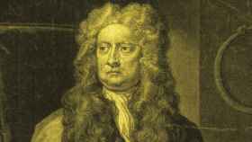 Retrato del científico Isaac Newton, por J. Faber