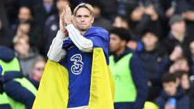 Mudryk con la camiseta del Chelsea.