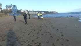 Vídeo de la localización de una mano en una playa de Marbella que podría ser de la mujer decapitada por su expareja.