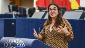 La eurodiputada socialista Mónica Silvana, durante una intervención ante el pleno de la Eurocámara