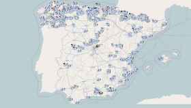 Mapa de España con las alertas de la DGT.