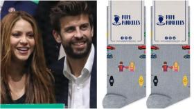 La cantante Shakira y Gerard Piqué en la Copa Davis de 2019.