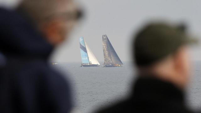 Vista de la regata In Port de la categoría VO65 de Ocean Race, este domingo en Alicante.