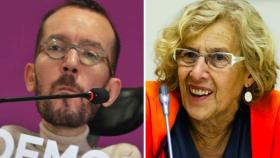 Echenique y Carmena en un fotomontaje.