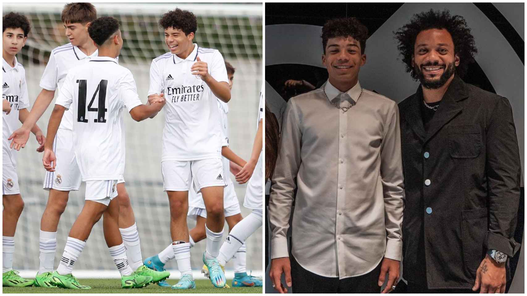 Enzo Alves, el hijo de Marcelo que pisa fuerte en el Real Madrid: hat-trick  en 20 minutos en un derbi