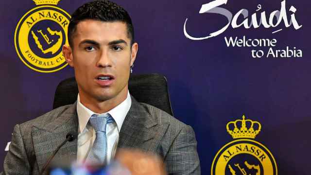Cristano Ronaldo durante su presentación en enero con el Al Nassr FC