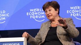 Kristalina Georgieva, directora del Fondo Monetario Internacional (FMI), en el Foro de Davos.