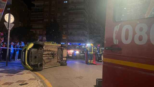 Accidente en la avenida de Velázquez, en Málaga.