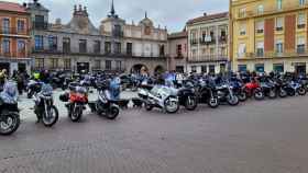 Imagen de algunas de las motos participantes en la concentración de este sábado en Medina del Campo.