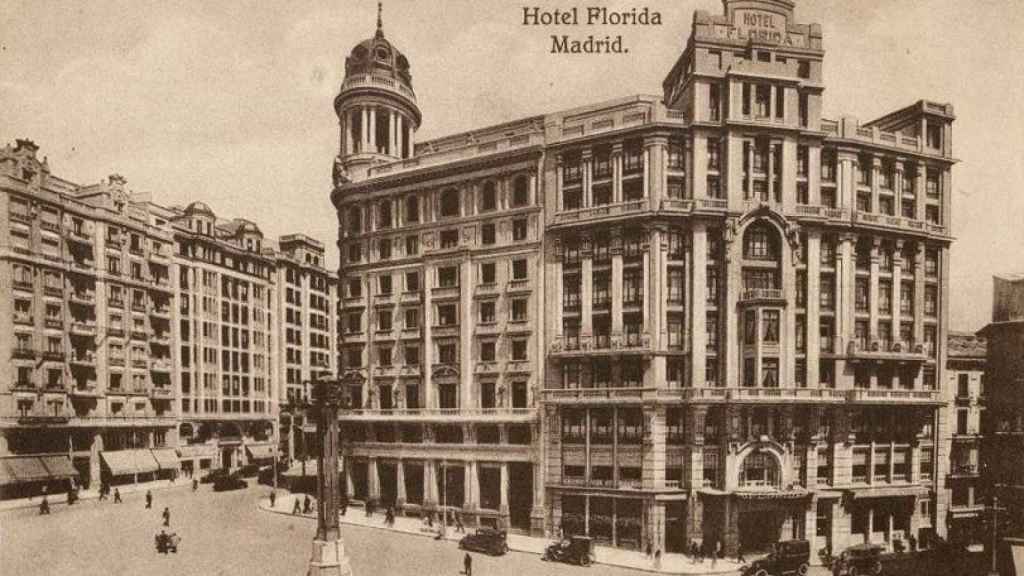 Fotografía del Hotel Florida de Madrid en la década de 1920