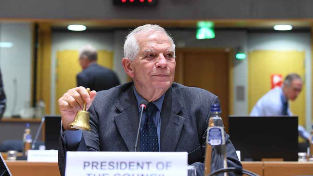 Josep Borrell, durante la reunión de ministros de Exteriores de la UE de este lunes en Bruselas