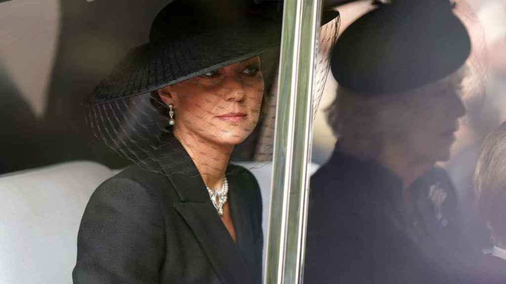 Kate Middleton attending the funeral of Queen Elizabeth II of England