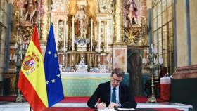 El presidente del Partido Popular, en Cádiz, durante el acto en el Oratorio de San Felipe Neri.