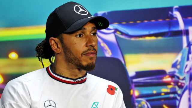 Hamilton, en un evento con Mercedes.