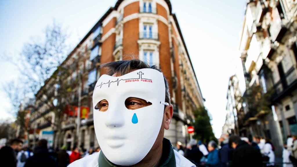 Una manifestación de médicos, en Madrid.