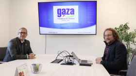 Mariano Veganzones e Ignacio Quintanilla, en las instalaciones de Leche Gaza