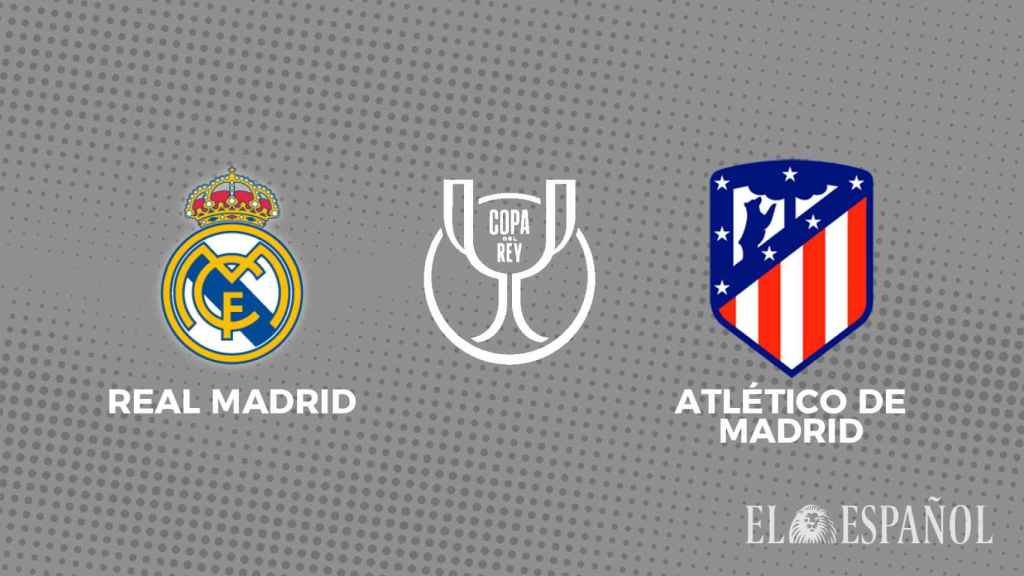 Cartel del Derbi entre Real Madrid y Atlético de Madrid de los cuartos de la Copa del Rey 2022/2023