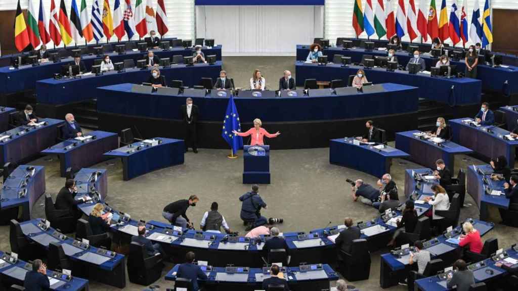 El Parlamento Europeo, reunido en el pleno de Estrasburgo.