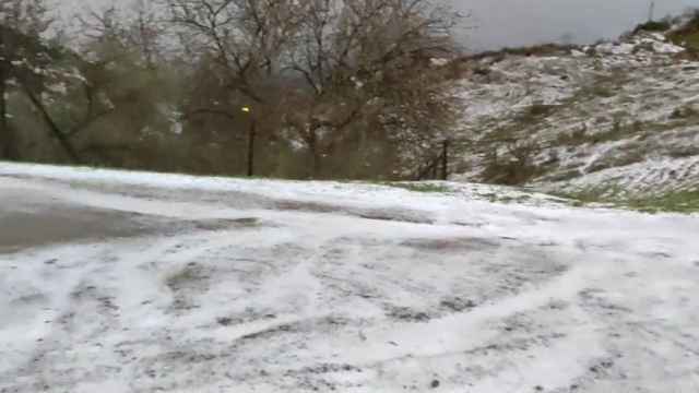 Vídeo de la nevada caída en Casabermeja (Málaga).