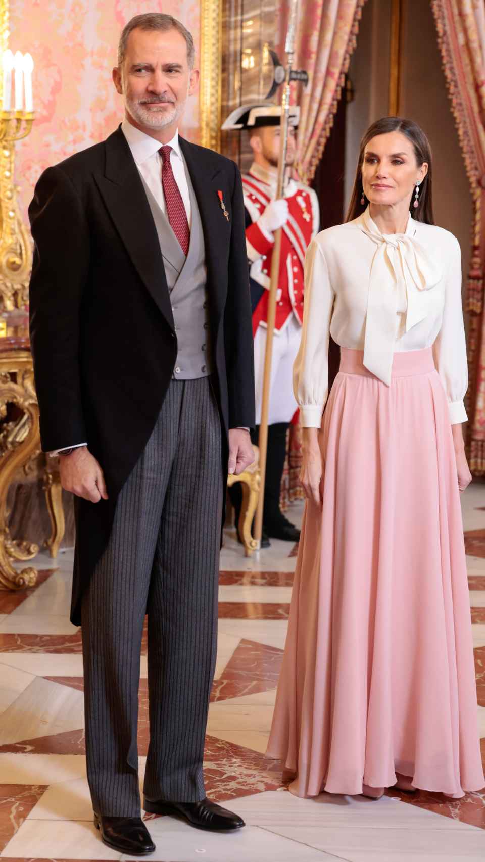 Los reyes Felipe VI y Letizia este miércoles en el Palacio Real.