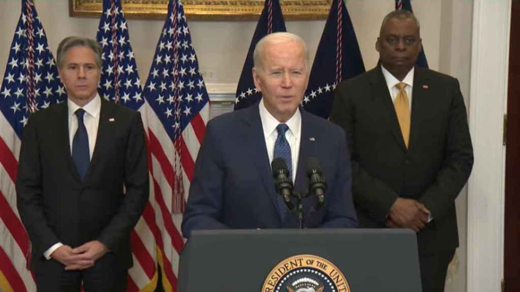 Joe Biden durante su comparecencia de este miércoles en la Casa Blanca.