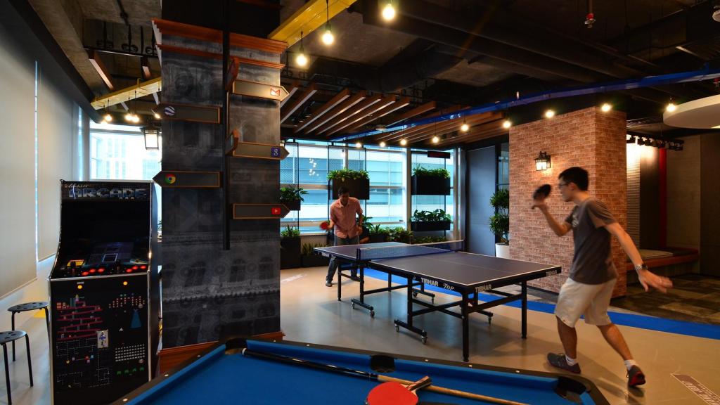 Sala de juegos en la sede de Kuala Lumpur, en Malasia.