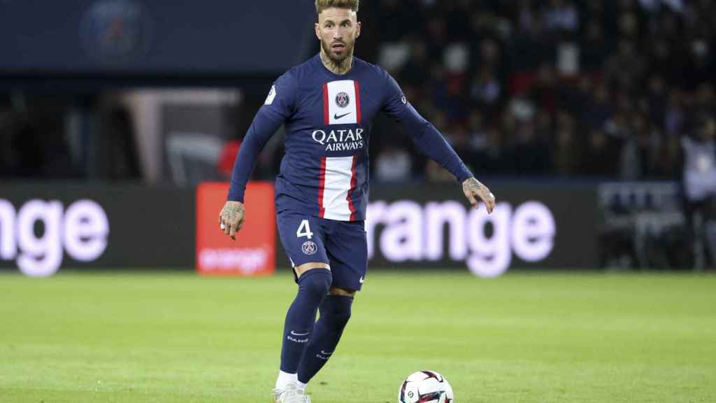 Sergio Ramos, en un partido del PSG de la temporada 2022/2023