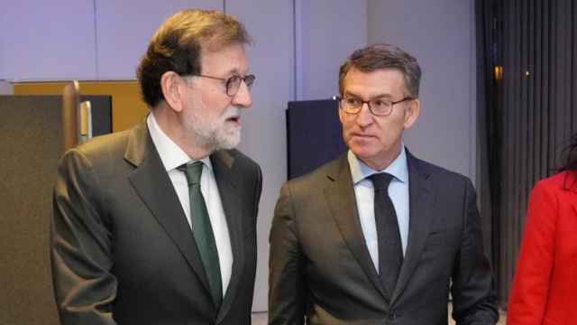 Mariano Rajoy y Feijóo este jueves en Madrid.