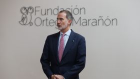 El Rey Felipe VI en la inauguración del espacio cultural Ortega-Marañón.