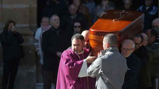 Imagen del funeral del sacristán asesinado por el yihadista en Algeciras.