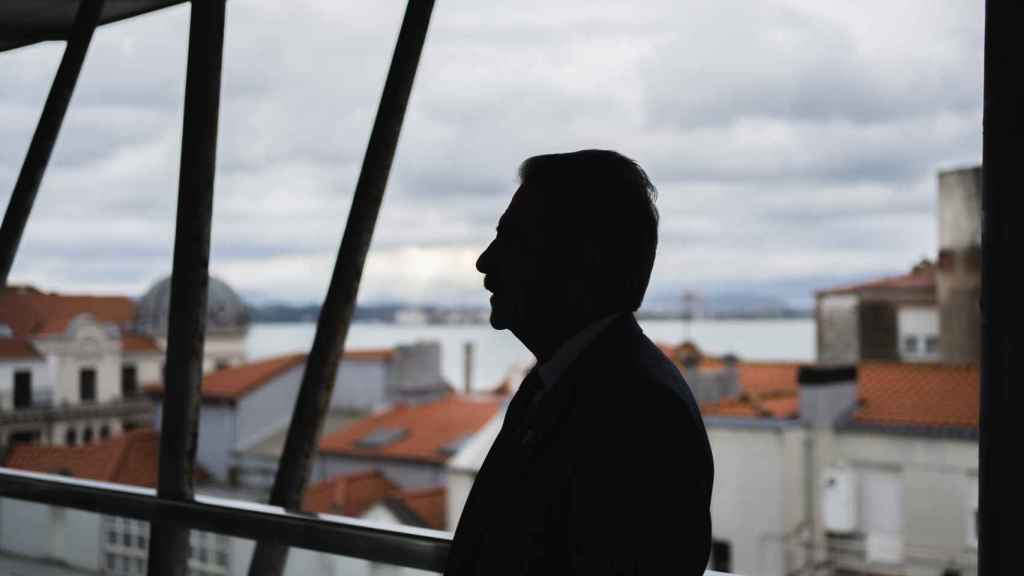 Miguel Ángel Revilla, este sábado, en el balcón de la sede del Gobierno cántabro.