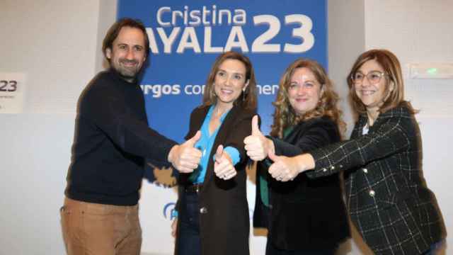 Cuca Gamarra junto a Cristina Ayala en el acto de hoy en Burgos