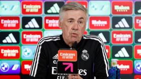 Ancelotti, en rueda de prensa.